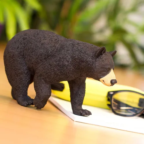 Vista 2 de Safari Ltd. Figura de juguete de oso negro de América del Norte, figura detallada de modelo de plástico de 7.4 pulgadas, divertido juguete educativo