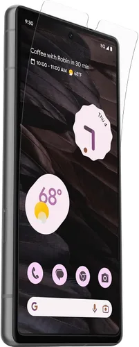 Vista 3 de OtterBox Protector de pantalla antimicrobiano Google Pixel 7A Alpha Flex - Transparente, ajuste de precisión, claridad de cristal, respuesta táctil