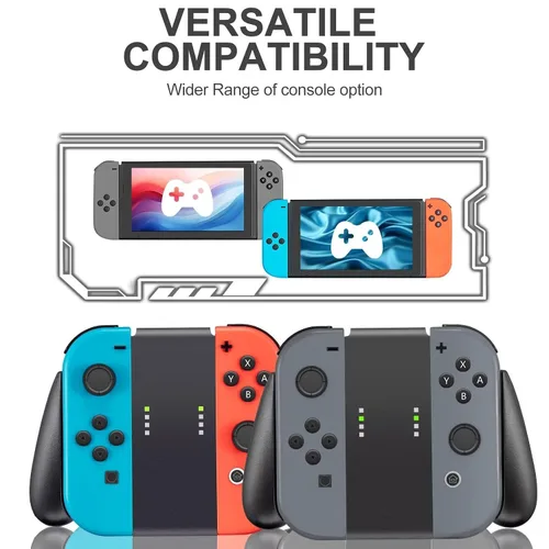 Vista 7 de Gepicest Switch Accessories Grip Holder for Switch Controller Compatible with Switch Handheld Remote, Kit Set Grips Holder for Dual Remote