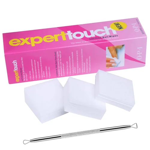 Vista 4 de 1300 piezas de removedor de esmalte de uñas de gel para arte de uñas sin pelusas, almohadilla de algodón con 2 piezas de cutícula de doble cabeza