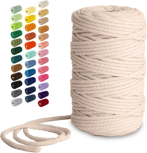 Vista 161 de Nook Theory Hilo de macramé de 3mm 109 yardas - Cuerda de macramé suave de 4mm, 5mm perfecta para nudos - Suministros de macramé para colgadores