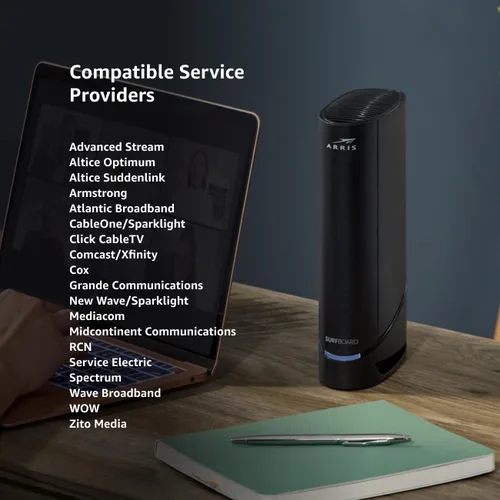 Vista 6 de ARRIS (G20) - Combo de Router de Módem de Cable - WiFi 6 (AX3000) DOCSIS 3.1 Multi-Gigabit Rápido, Aprobado para Comcast Xfinity, Cox, Spectrum