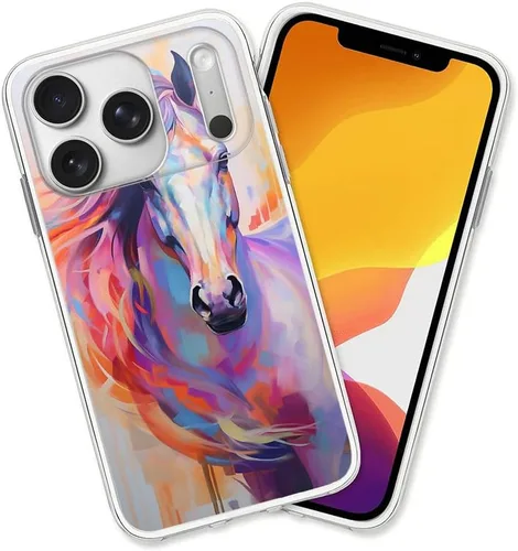 Vista 20 de Diseño para iPhone 14 Pro Max, diseño de acuarela de perros, collage de Pug para iPhone, protección a prueba de golpes, funda transparente de TPU