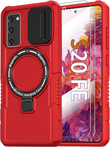 Vista 50 de Funda magnética para Samsung Galaxy Note 20 Ultra con soporte de anillo [con protector de pantalla] [Compatible con carga inalámbrica MagSafe] Funda