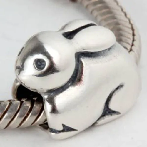 Vista 3 de Jirafa encanto pulsera de plata de ley 925encanto de la suerte de animales