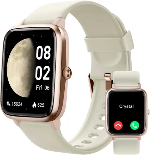 Vista 9 de GRV Reloj inteligente para mujer, llamada Bluetooth, para iPhone Android Rosa bebé
