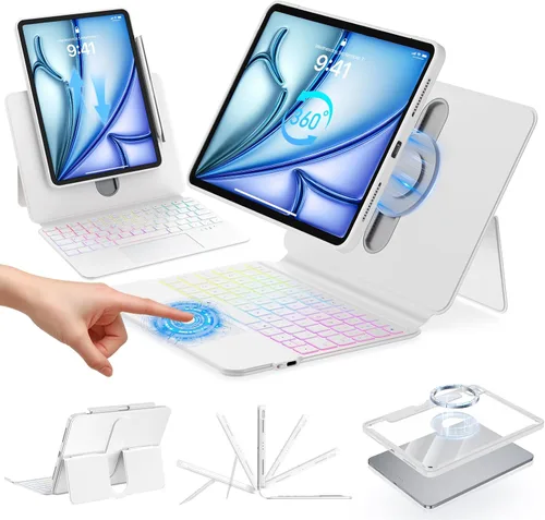 Vista 9 de Funda transparente con teclado para iPad A16 de 11ª/10ª generación Negro