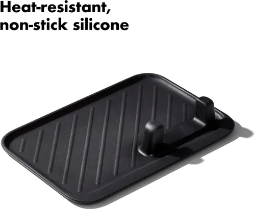 Vista 5 de OXO Good Grips - Herramientas de asar a la parrilla, reposo, color negro
