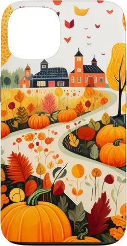 Vista 7 de Fall Leaves Autumn Pumpkin Pattern Autumn Color Foliage Case for iPhone 17