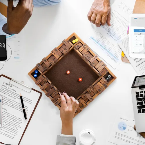 Vista 6 de ropoda Juego de mesa de dados de 4 vías de 12 pulgadas (2-4 jugadores) para niños y adultos