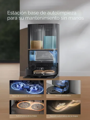 Vista 2 de DREAME X30 Ultra Robot Aspirador y Fregona Combo, Succión de 8300Pa, Fregona Extensible y Autolimpiante con Agua de 140°F, Fregona Removible
