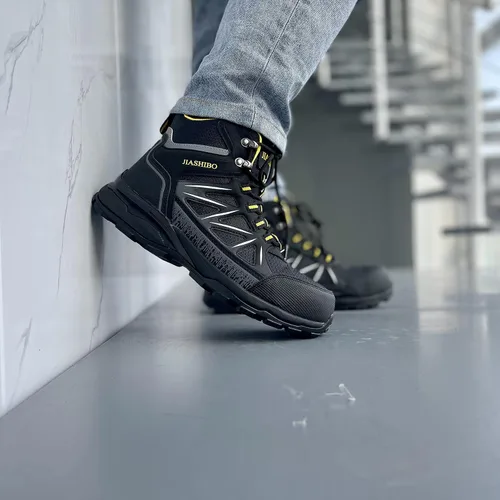 Vista 6 de Botas de trabajo con punta de acero para mujer, botas de trabajo aisladas, zapatos de punta de acero, botas de construcción cómodas, botas