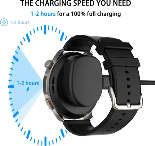 Vista 5 de Cargador USB C Dock para Amazfit T-Rex 3/Balance 2/Helio Strap/Active 3, Base de carga USB-C portátil