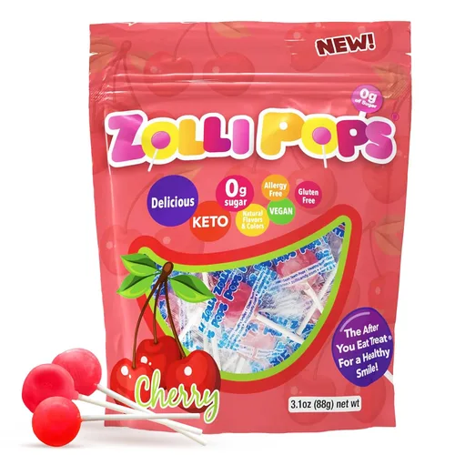 Vista 13 de Zollipops Paletas Clean Teeth, sabores tropicales, 16 onzas