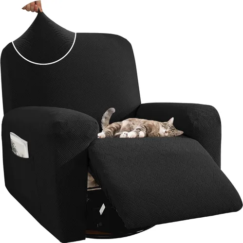 Vista 27 de JIVINER Fundas reclinables de gran tamaño de 3 piezas para sillón reclinable grande con bolsillos, tela jacquard elástica Lazy Boy funda para sofá