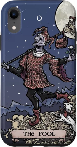 Vista 25 de The Fool Tarot Card Halloween Court Jester Spooky Gothic Case for iPhone 17