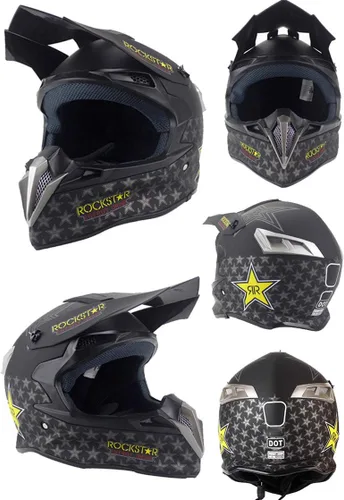 Vista 2 de Casco Motocross Todo Terreno Moto Calle Dirt Bike Casco Integral Para Motocicleta MX MTV