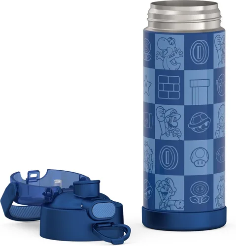 Vista 4 de THERMOS FUNTAINER Botella de agua con boquilla, 16 onzas, Mario