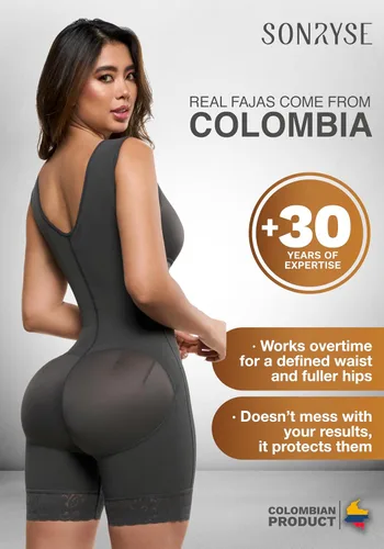 Vista 2 de Sonryse Faja Colombianas Prendas de Compresión Postoperatorio Etapa 2 Fajas Reductoras y Moldeadoras