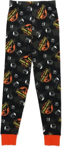 Vista 3 de LEGO Jurassic World Boys 2 Piece Cotton Pajamas with Slippers