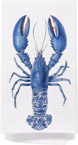 Vista 11 de SPBL&L Toallas de Cocina de Langosta - Decoración de Langosta, Toallas de Mano Náuticas para Baño, Toallas de Platos Costeras Náuticas de Playa