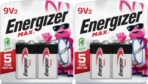 Vista 11 de Energizer Baterías MAX de 9 V (paquete de 2), pilas alcalinas de 9 voltios. El embalaje puede variar