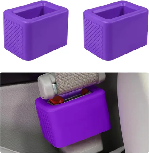 Vista 14 de Augeny 2 unidades de soporte para hebilla de cinturón de seguridad, refuerzo de hebilla de cinturón de seguridad trasera de silicona para automóvil