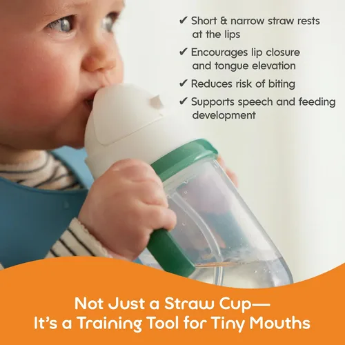 Vista 3 de Taza de Pajita NumNum para Bebé, Taza de Pajita con Peso, Tazas Sippy a Prueba de Derrames con Pajita para 6-12 Meses, Tazas para Beber para Niños
