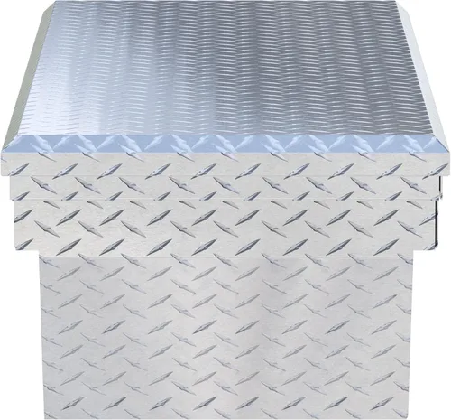 Vista 8 de UWS EC10291 Caja de herramientas para camión angular de aluminio de pared gruesa de 63 pulgadas con perfil bajo, tapa RigidCore