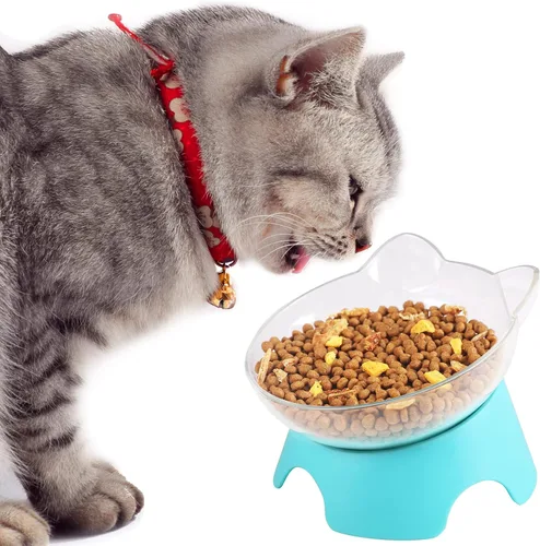 Vista 6 de MILIFUN Platos Elevados para Comida de Gatos con Soporte, Platos para Comida o Agua, Tazón Inclinado, Plato para Mascotas con Soporte