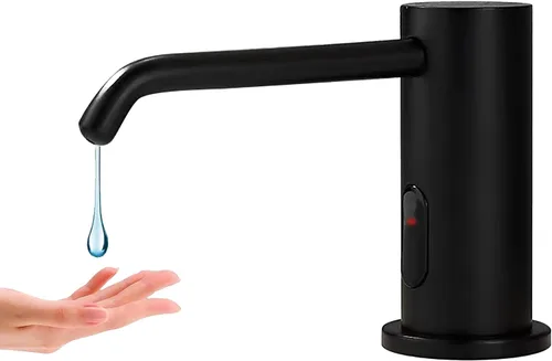 Vista 14 de Dispensador de jabón para platos para fregadero de cocina de níquel cepillado, dispensador de jabón para debajo del fregadero con cabezal de bomba