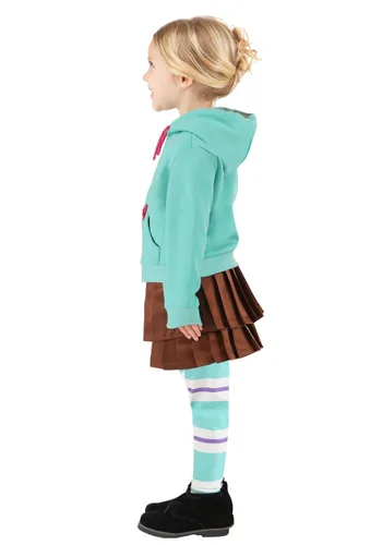 Vista 3 de Disfraz de Vanellope Wreck it Ralph para Niñas Pequeñas Multicolor