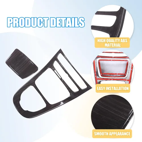 Vista 7 de Cubierta del panel de la caja de cambios de la consola central compatible con Mercedes Benz Clase E W213 2016 2017 2018, estilo fibra de carbono