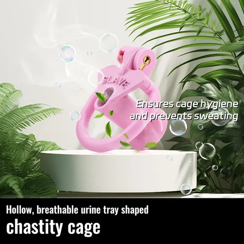 Vista 6 de Juego de dispositivos de castidad ligeros y transpirables con 4 penisrings invertidos Sissy Cock Cage SM Juguetes sexuales para adultos con bloqueo