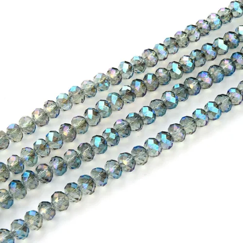 Vista 13 de 500 piezas de cuentas de cristal checo facetadas rondelle de 4 mm, pequeñas y diminutas, espaciadoras a granel, color amatista púrpura para hacer