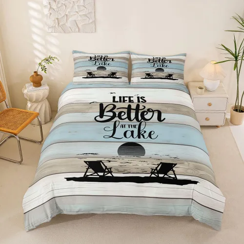 Vista 49 de Erosebridal Funda de edredón de ancla náutica, juego de ropa de cama con brújula oceánica, tamaño individual para niños, adolescentes, adultos