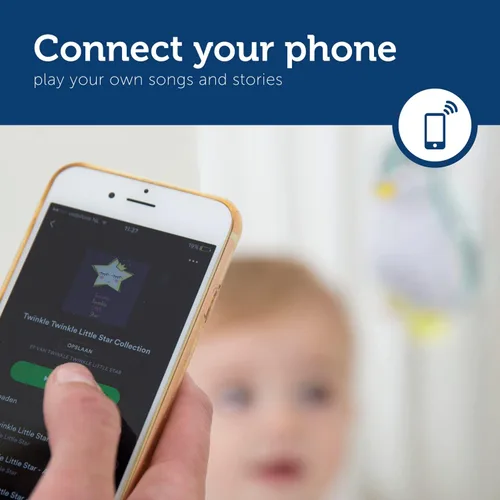 Vista 3 de ZazuKids - Máquina de sonido portátil y luz nocturna, chupete de sonido azul con altavoz Bluetooth, diseño de pingüino Zoe, para bebés y niños