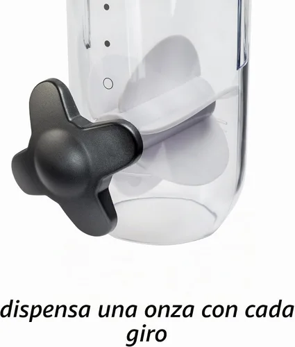 Vista 4 de Dispensador de productos secos y aperitivos con soporte de acero, 13 onzas