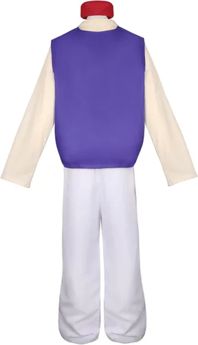 Vista 3 de Ainiel Disfraz de príncipe árabe para hombre (talla L), color blanco