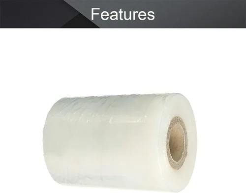 Vista 3 de Othmro 2 piezas de película elástica de 3.9 in x 656.2 ft, película elástica de plástico duradero, rollo de envoltura retráctil resistente