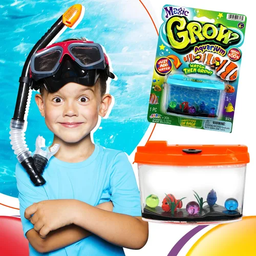 Vista 4 de JA-RU Magic Grow-Acuario - Juego de juguetes de crecimiento de peces (1 unidad) Juguetes de expansión de agua Animales que crecen en agua Juguetes