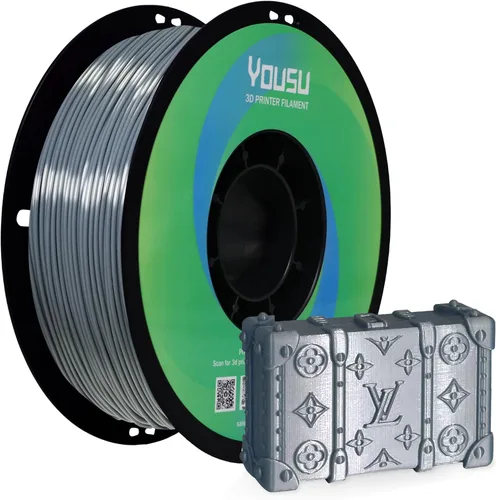 Vista 13 de YOUSU Filamento TPU 85A de 0.07 in, 2.2 lbs, filamento flexible para A1-negro mate 85a