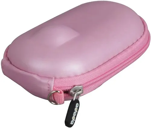 Vista 2 de adada Estuche rígido de viaje para Logitech Pebble Mouse 2 M350s Slim Wireless Mouse (rosa)