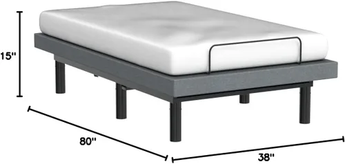 Vista 2 de Sven & Son Bliss Base de Cama Ajustable Solo Armazón, Elevación de Cabeza y Pies, Soporte Lumbar, Inclinación de Cabeza-Almohada, Masaje, Luces