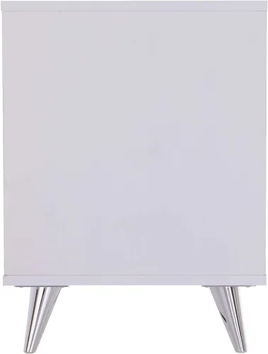 Vista 11 de SEI Furniture Oren - Mesita de noche con cajones, color blanco (AMZ2486FH)