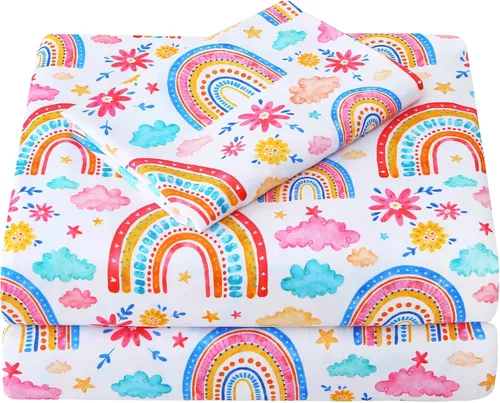 Vista 39 de Viviland 3 Pieces Boys Twin Sheets Set Kids, Baseball Printed Sheets