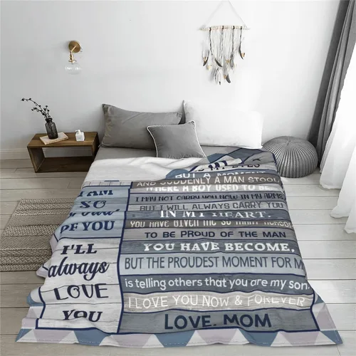 Vista 2 de Regalos para Hijo Manta 50" x 40", Regalos para Hijo de Mamá Papá, Regalo de Cumpleaños para Hijos, Regalo de Cumpleaños para Hijos, Regalo de Hijo