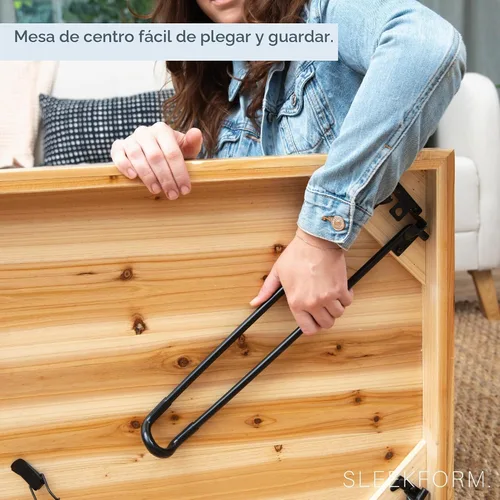 Vista 5 de Sleekform Mesa de centro plegable de madera, 20 x 40 pulgadas, abedul