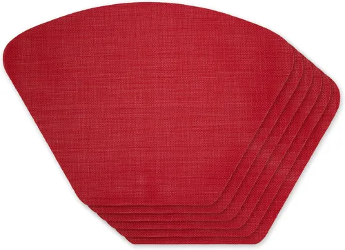 Vista 20 de DII PVC Tabletop Collection Woven Indoor / Outdoor - Juego de manteles individuales, 13x17.25, aguamarina, 6 piezas