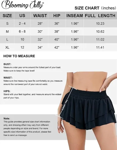 Vista 7 de Blooming Jelly Pantalones cortos de cintura alta para mujer, pantalones cortos atléticos de mariposa para correr, pantalones cortos de verano